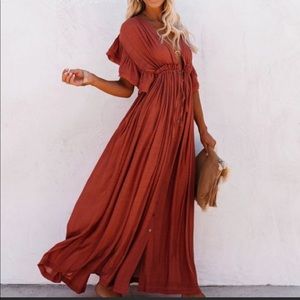 Vici deep plunge dress